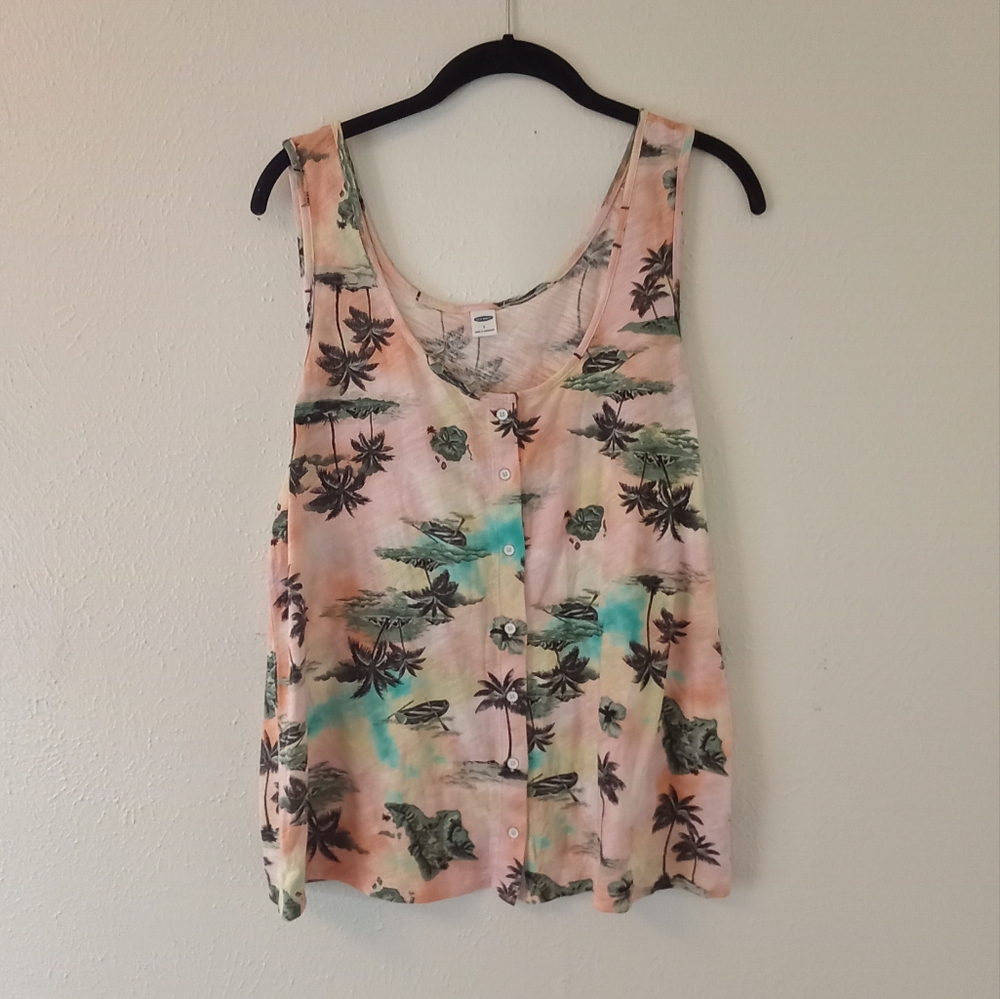 Old Navy Tropical Print Tank Top - Multicolor